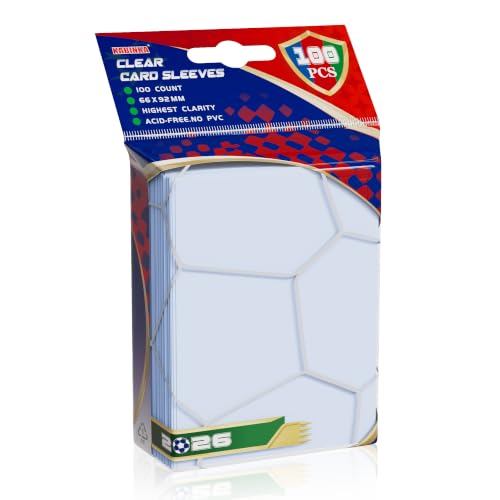 100 Count Soft Card Sleeves - Premium Clear Trading Card Protectors