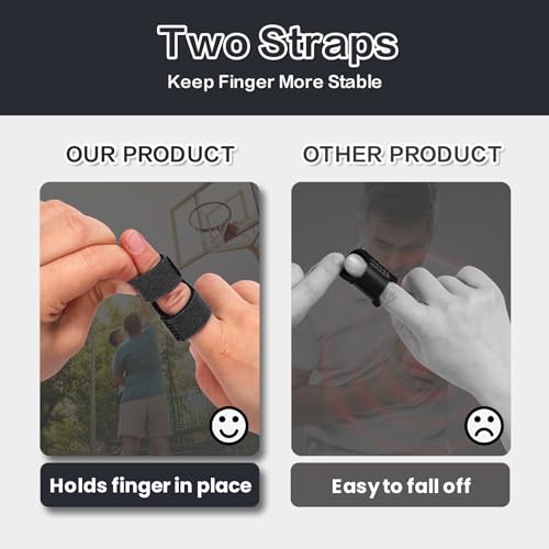 Short Thumb Finger Splint Brace for Arthritis Pain Relief - Black