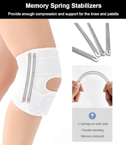 Adjustable Knee Brace for Pain Relief - Medium Black-Right