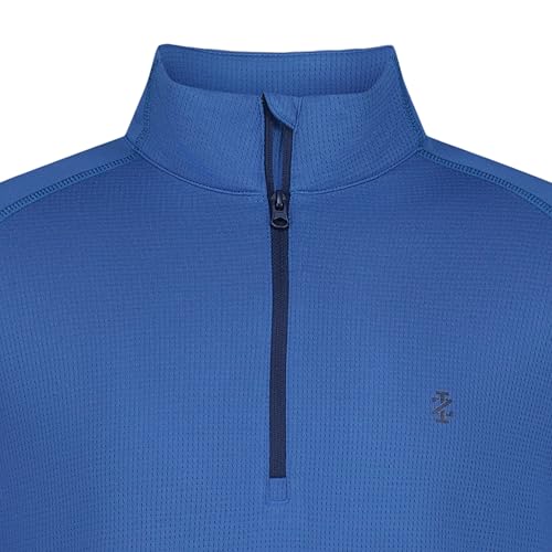IZOD Boys' Lightweight Quarter Zip Pullover, 10-12 Bright Cobalt