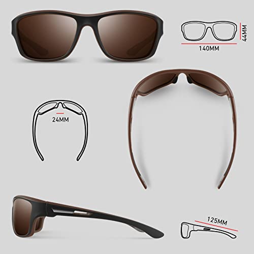 Polarized Sports Sunglasses for Men & Women - UV400 Fishing & Running Shades