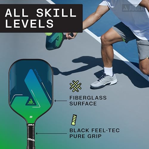 JOOLA Stratos Pickleball Paddle - Green Lightweight Fiberglass Core, USAPA Approved