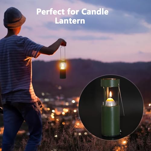 NOMFIX 15H+ Natural Beeswax Emergency Candles for Lanterns – 20-Pack, Unscented