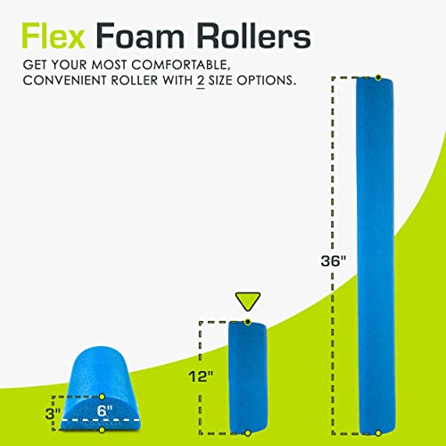 Foam Roller for Muscle Massage & Physical Therapy - Blue 12"x3"