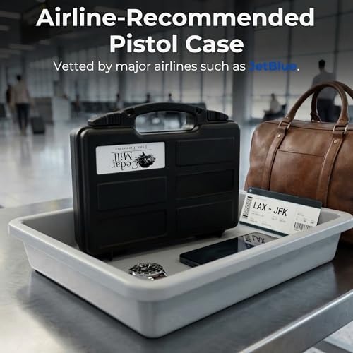 TSA Approved Hard Pistol Case with Pick and Pluck Foam - Black