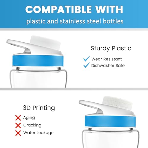 Replacement Lid Caps for Water Bottles - 4 Pack Leak-Proof Seals
