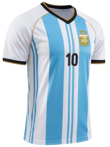 Kids Argentina Soccer Shirt - Lionel Messi #10 - Large