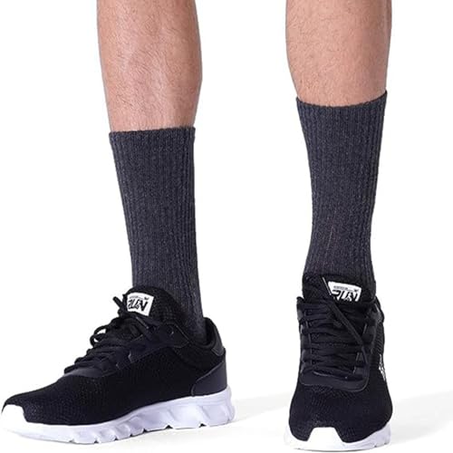 Men's Crew Athletic Socks Moisture Wicking Cushion Sports Socks - 8 Pairs