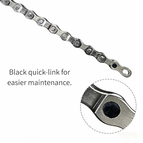 6/7/8 Speed Bicycle Chain - 126 Links with Quick Release for E-Bikes