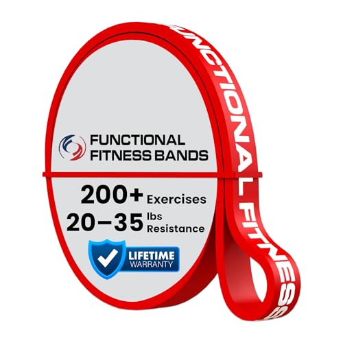 Pull Up Resistance Bands - Red 1/2" 20-35 lbs for Exercise