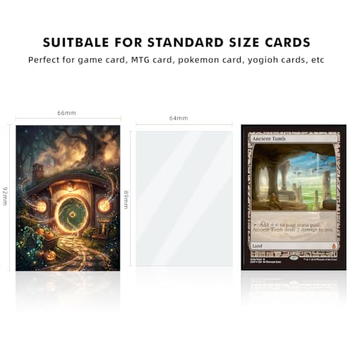 Katomula 100 MTG Card Sleeves with Inner Sleeves - Textured Back, Standard Size, Double Protection