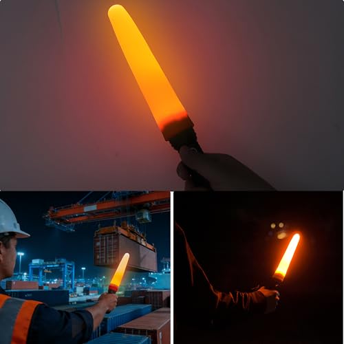 7-Inch Silicone Traffic Wand for 40-45mm Flashlight - Orange