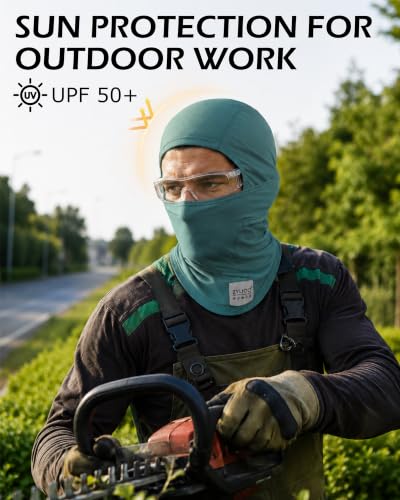 XXL Balaclava Mask for Big Heads - Breathable Sun Hood - Dark Gray