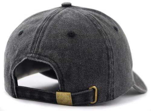 World's Best Grandpa Baseball Cap - Adjustable Cotton Hat - Black