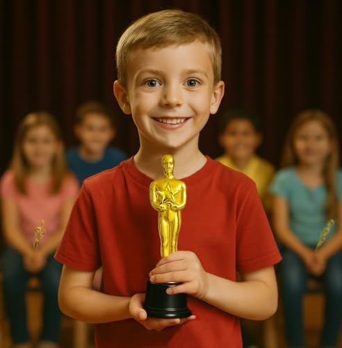 Gold Award Trophy - 12-Pack 6" Durable Plastic Statues