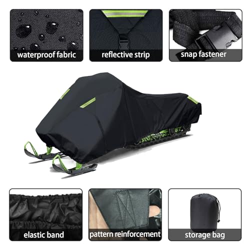 Universal Waterproof Snowmobile Cover - Fits 130''x 51''x 50'' - Heavy Duty