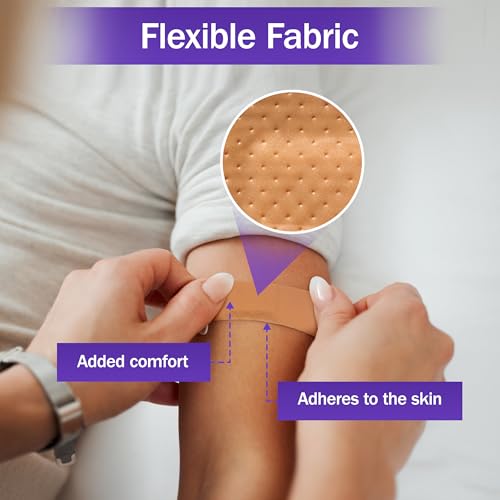 Adhesive Bandages - Box of 100 Flexible Sheer Plastic Bandages