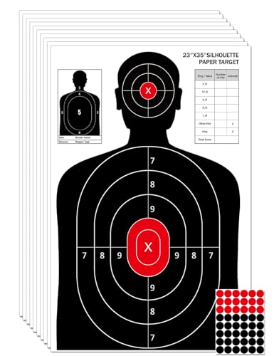 23x35 Inch Silhouette Shooting Targets - High-Visibility Paper - 5 Pack