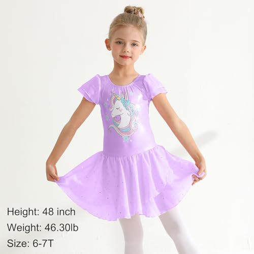 Girls' Dance Leotard - Toddler Gymnastics Ballet Outfit 2-9 Years