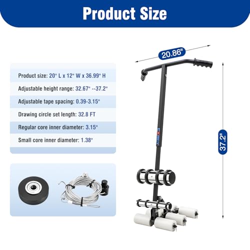 Court Line Tape Machine - Adjustable Height for Gym Floors