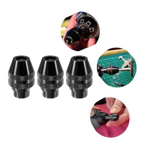 3-Pack 4486 Quick Change Multipro Keyless Chuck Compatible with Dremel Rotary Tools Model 395 3000 4000 4300 8220 3000 7300