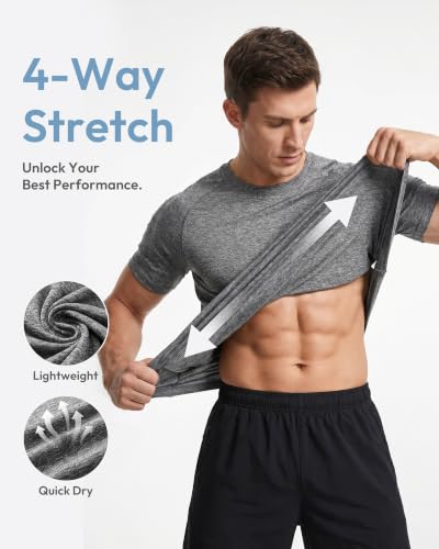 Men's Quick Dry Workout T-Shirt - Moisture Wicking & Breathable