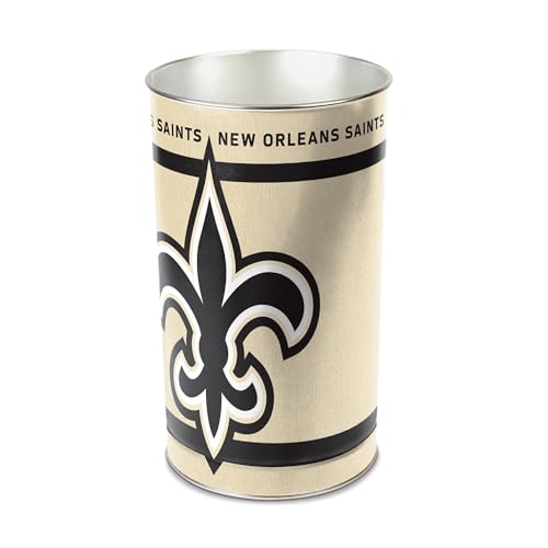 New Orleans Saints 15-Inch Tapered Wastebasket - NFL Team Decor