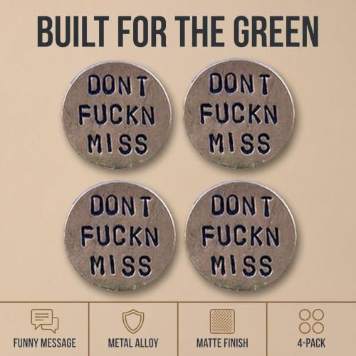 Funny Gold Golf Ball Markers - Hilarious Gag Gifts for Golfers
