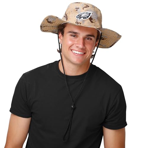 NFL Bucket Hat - Solid Team Color Logo - Philadelphia Eagles - One Size - Desert Camo