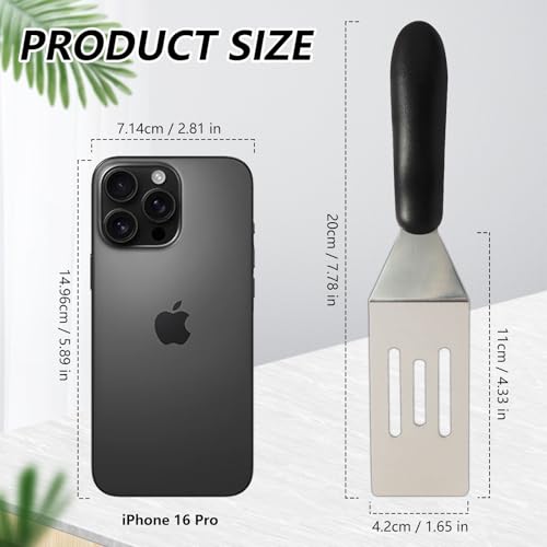 Mini Stainless Steel Spatula Set - 2 Pack for Cooking & Baking