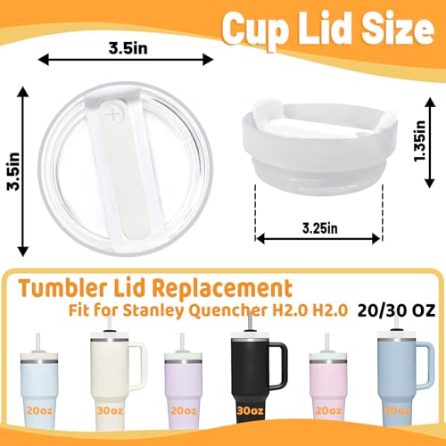 30 oz Spill-Proof Replacement Lid for Tumblers - Clear White