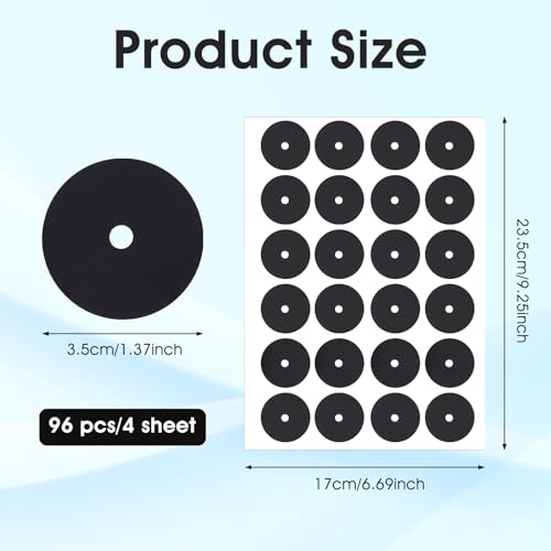 96-Piece Pool Table Marker Dots - Durable PVC Billiard Spot Stickers