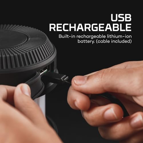 NEBO BIG Poppy Lantern, Flashlight & Power Bank | 300 Lumens, 15 Hours Run Time, Rechargeable LED Spotlight, Pop-Up Flame Emulator & Lantern Modes, Water Resistant, Includes Micro-USB Charging Cable