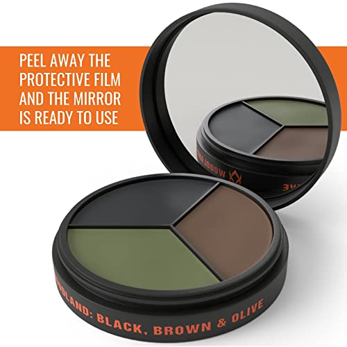 Woodland Camo Face Paint - Water & Sweat Resistant - 3 Colors