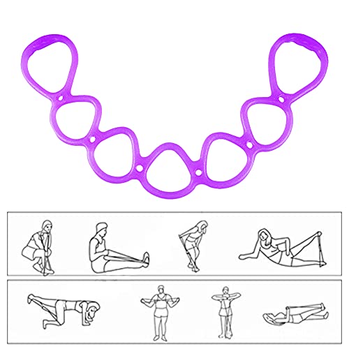 Loyanger 7- Ring Stretch Resistance Band – Blue, Full-Body Yoga & Rehab Strap