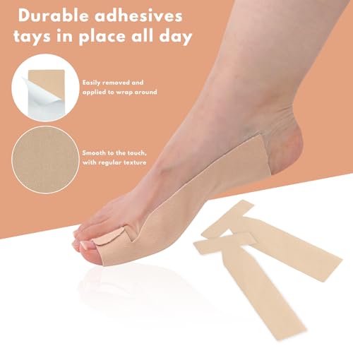 Kris-kikomy 10 Pack Turf Toe T-Straps 4x7.5 Inch Moleskin Splints for Big Toe Injuries