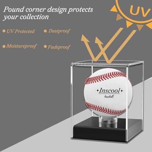 Acrylic Baseball Display Case - UV Protected Clear Holder