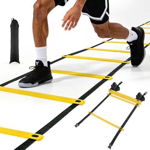 20ft Agility Ladder with Carry Bag - Adjustable Rungs for Training