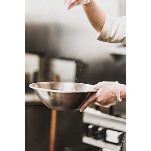 KingSeal LARGE Vinyl General Purpose Disposable Gloves, Powder-Free, 4 mil, Clear - 4 boxes of 100 Gloves by Weight (400 Count)