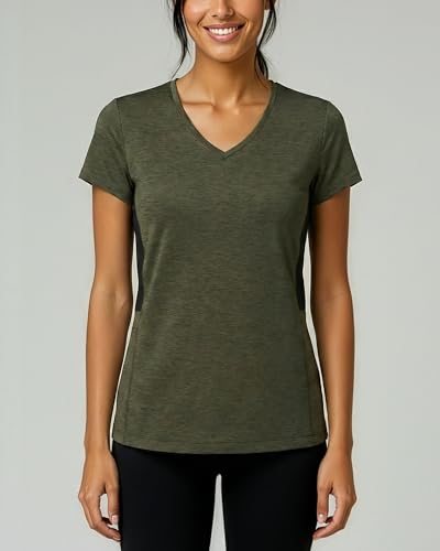 Women's Dry-Fit V-Neck T-Shirt - 5 Pack Activewear (Plus Size)