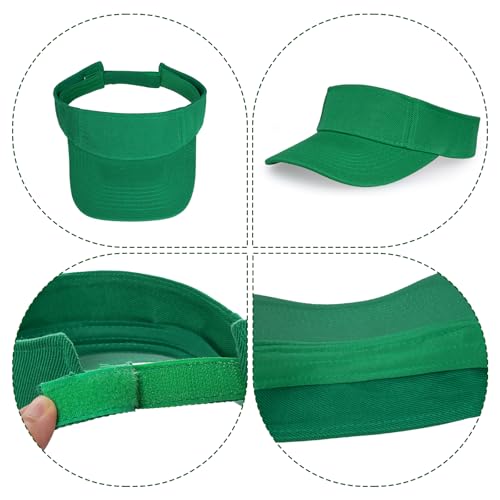 Adjustable Sun Visor Hat for UV Protection - One Size Green