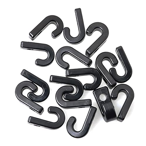 16pcs J Shape Nylon Down Hooks - 1 x 0.43 Inch for Kayaks