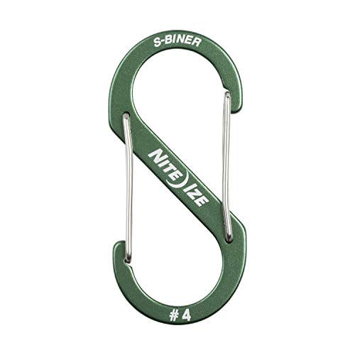 Dual Gate Aluminum S-Biner Carabiner - Size 4 - Olive