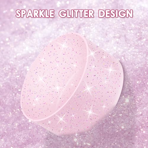 BKBY Glitter Silicone Bottle Boot for Owala 32oz Water Bottle - Pale Pink Translucent