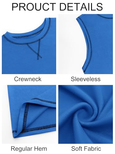 Men's Casual Workout Tank Top - Sleeveless Crewneck T-Shirt