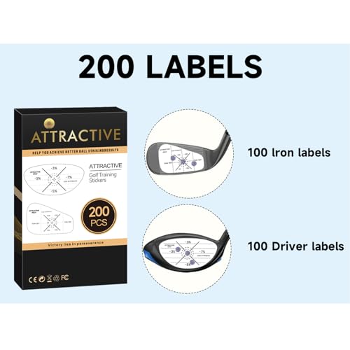 Golf Impact Tape - Club Face Stickers for Swing Training - White (200PCS)