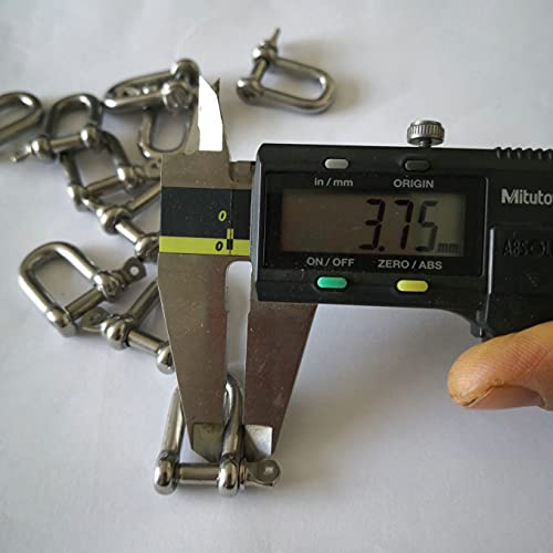 4mm Stainless Steel D-Shackle (JY-Marine) 316, 10 Pcs – Paracord Jewelry Hardware