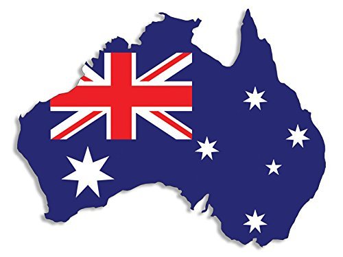 Australia Map Flag Sticker - 5.5 Inch Aussie Decal