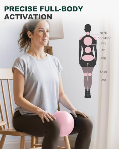 9-Inch Dusty Rose Yoga Ball for Exercise & Balance Training