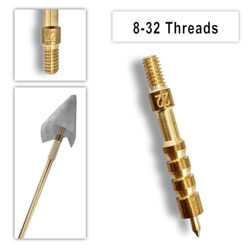 Solid Brass .22 Caliber Gun Jags - 3 Pack Bore Cleaner